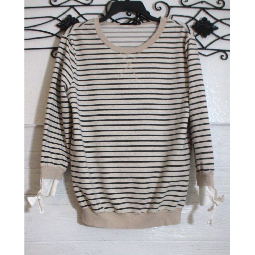 Anthropologie Doe & Rae Women's Knit Top Size S Long Sleeve Multicolor Striped